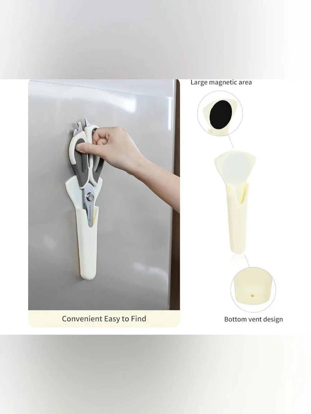 Tongmaru Cream & Gray Kitchen Shears - Multi-Purpose Heavy Duty Scissors